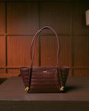 LAURA Croc in Mahogany