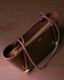 LAURA Croc in Mahogany