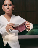 LAURA Croc Wristlet & Cardholder in Mahogany