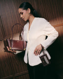 LAURA Croc Wristlet & Cardholder in Mahogany